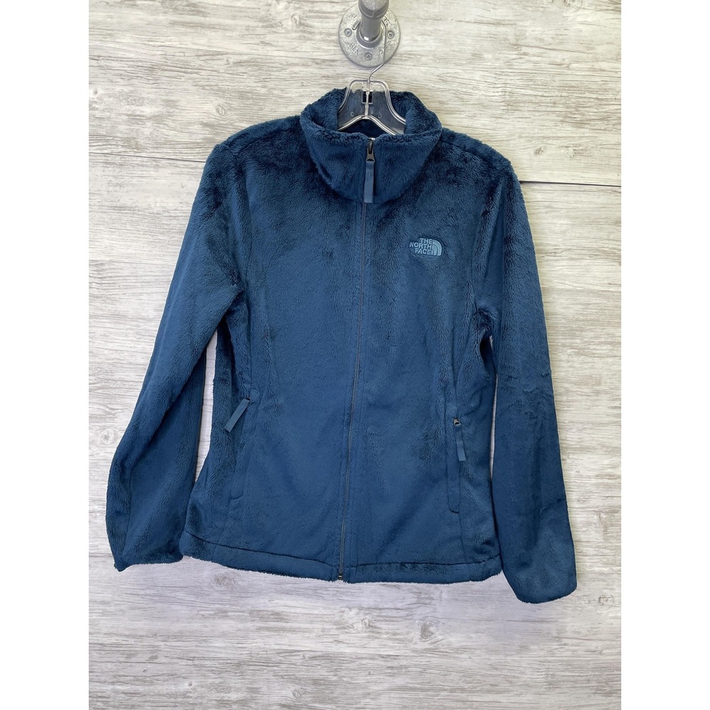 The North Face Jacket Womens M Blue Circular Design Full Zip Fleece Lined